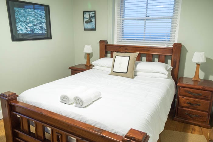 Master Bedroom at Wilsons Promontory Lighthouse Accommodation