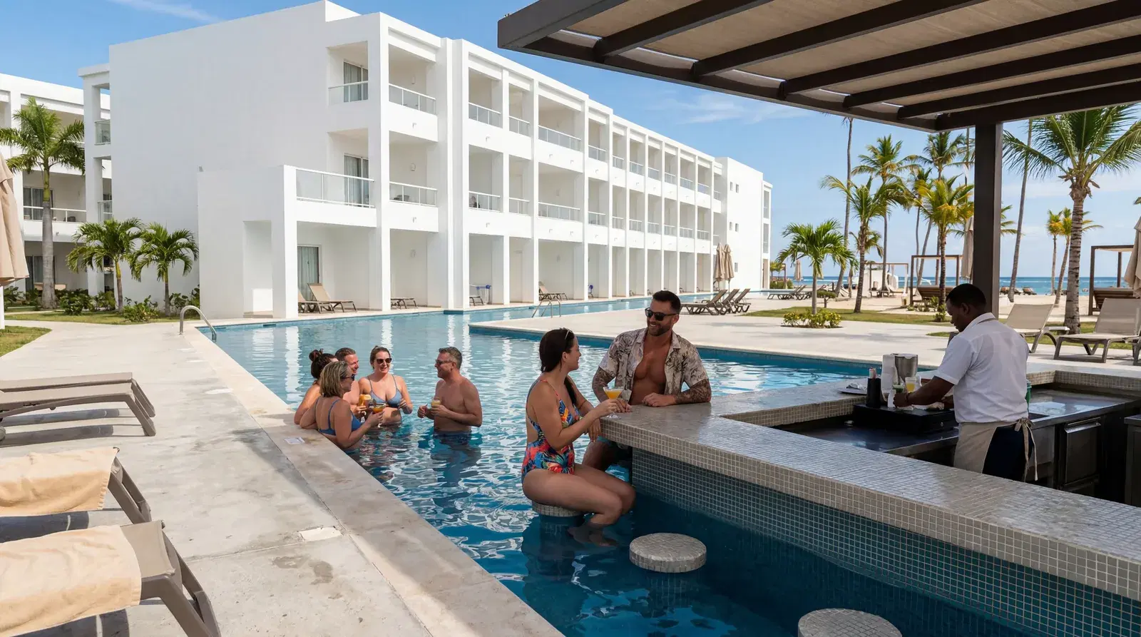 Realistic editorial photo of Caribbean vacation folder with flight confirmation, hotel receipt, and pen circling cancell