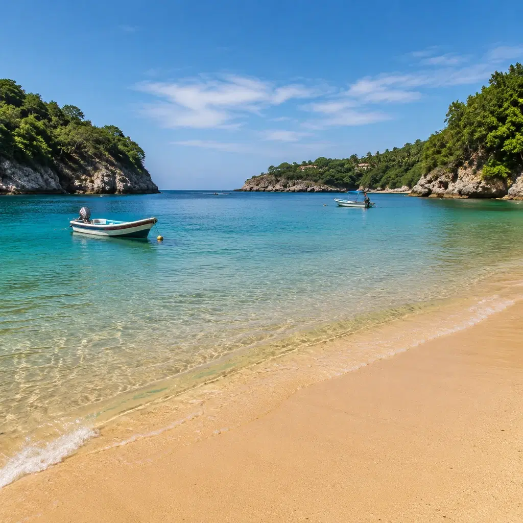 Acapulco bay overlook with beach hotels