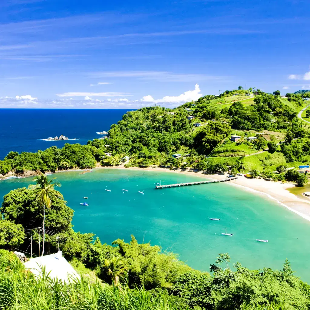 Sheltered tropical bay on Tobago