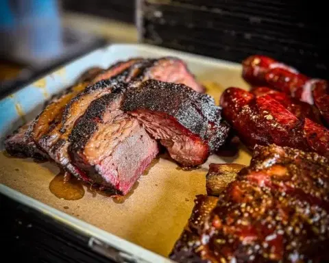 Burnt Bean Co. barbecue food, photo credited to @burntbeanco on Instagram.