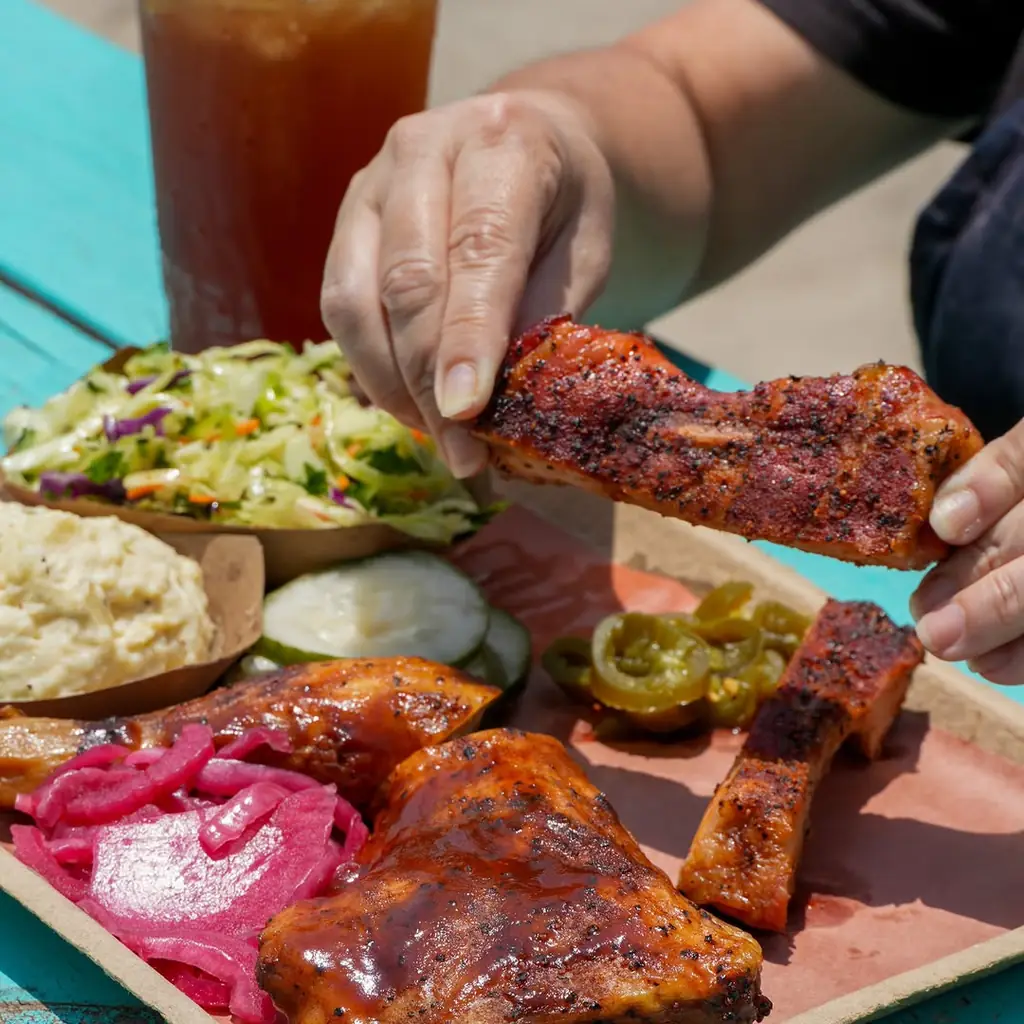 LaVaca BBQ barbecue food, photo credited to @mylavacabbq on Instagram.
