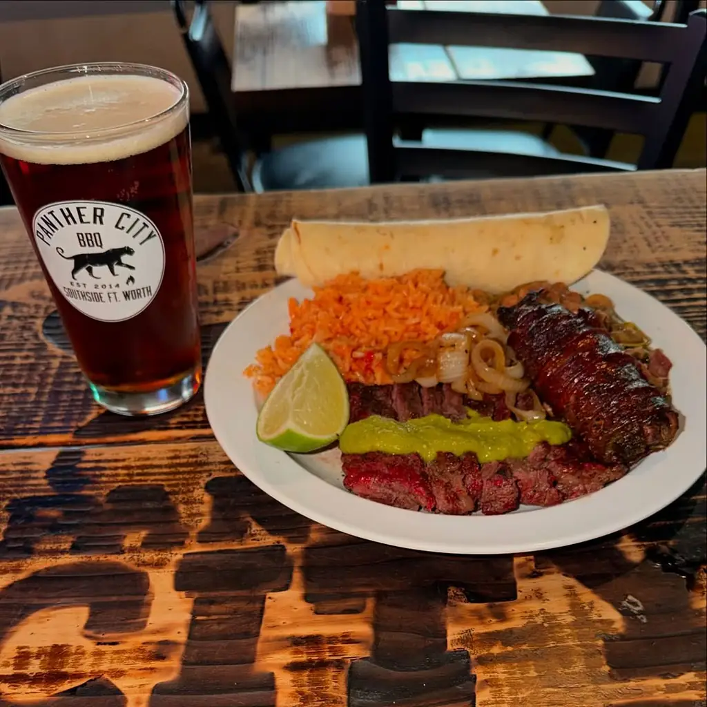 Panther City BBQ barbecue food, photo credited to @panthercitybbq on Instagram.