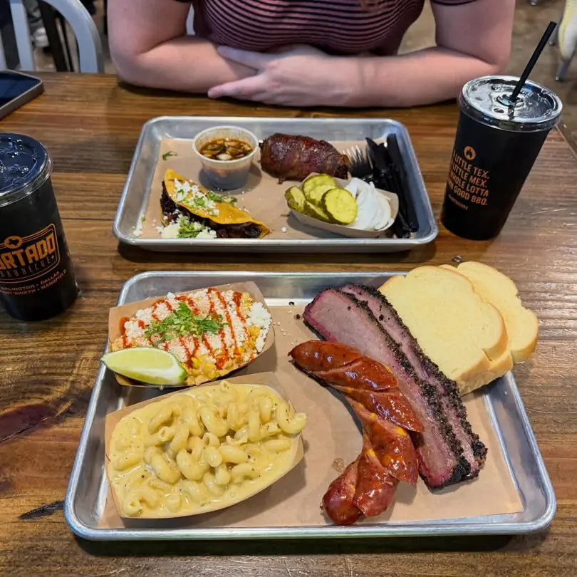 Hurtado Barbecue barbecue food, photo credited to @joshlmcdonald on Instagram.