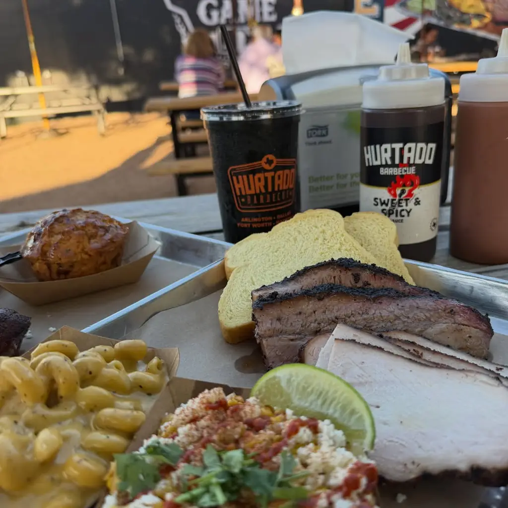 Hurtado Barbecue barbecue food, photo credited to @bzinstagram on Instagram.