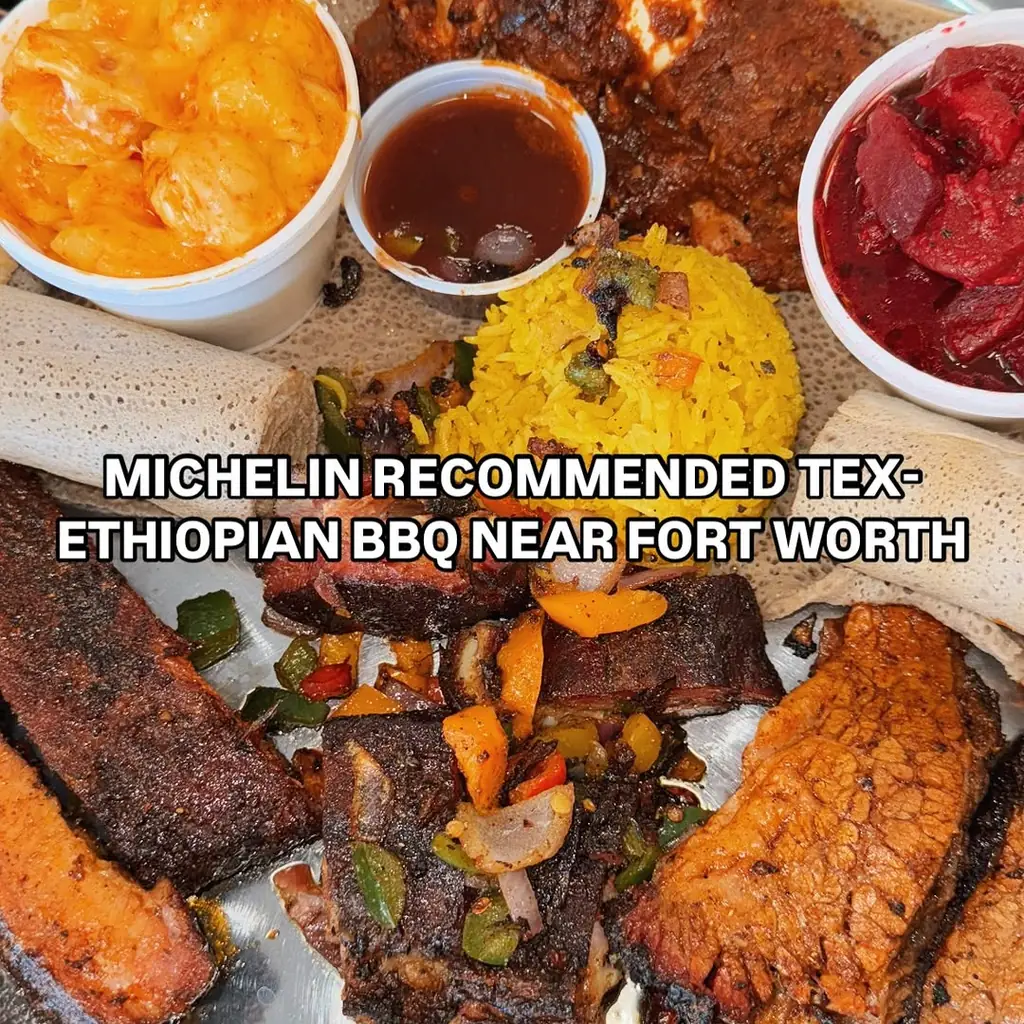 Smoke'N Ash BBQ barbecue food, photo credited to @fortworthians101_ on Instagram.