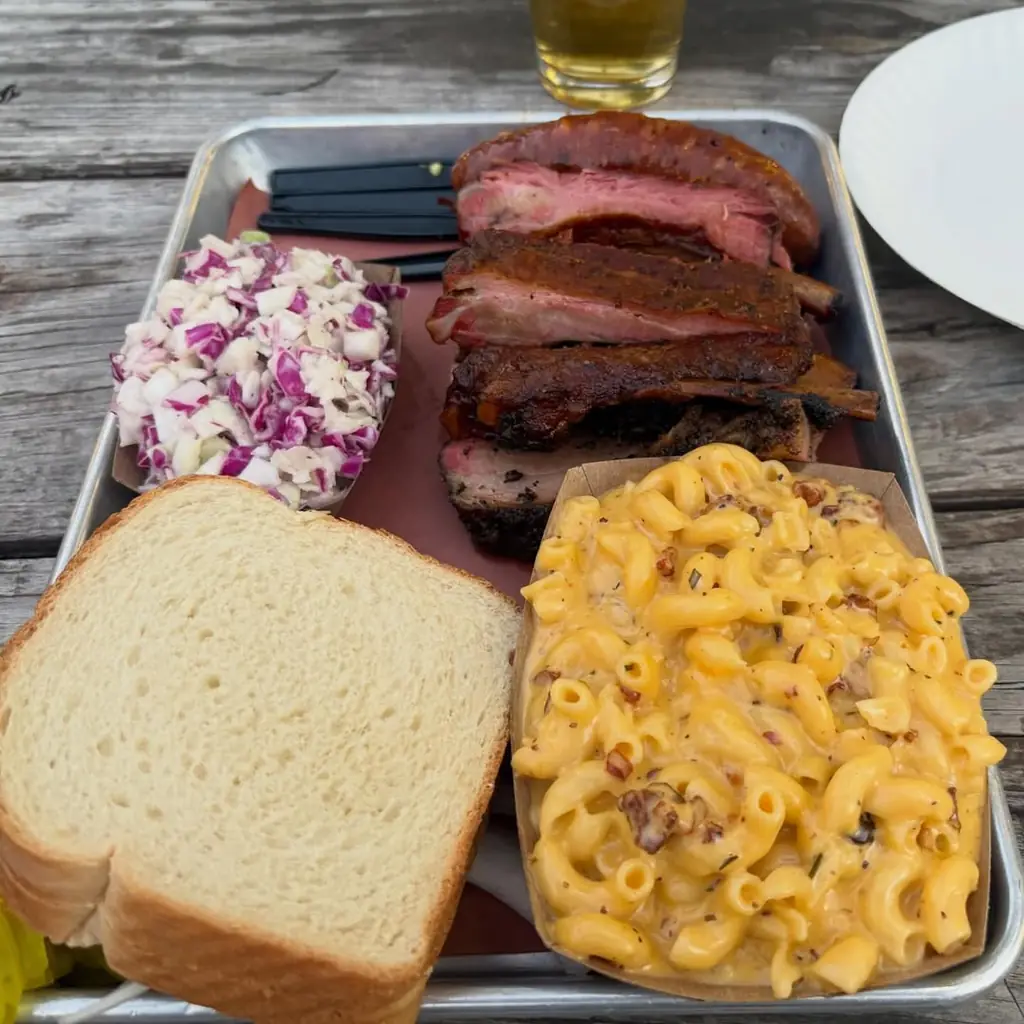 Pinkerton's Barbecue barbecue food, photo credited to @o_l_i__ver on Instagram.