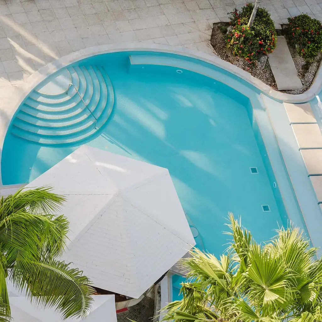 Oasis pool and tropical grounds at Sonesta Maho Beach Resort in St. Maarten