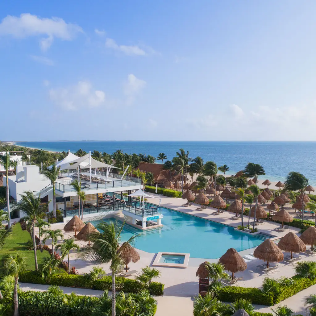 Finest Playa Mujeres pool and beachfront resort grounds