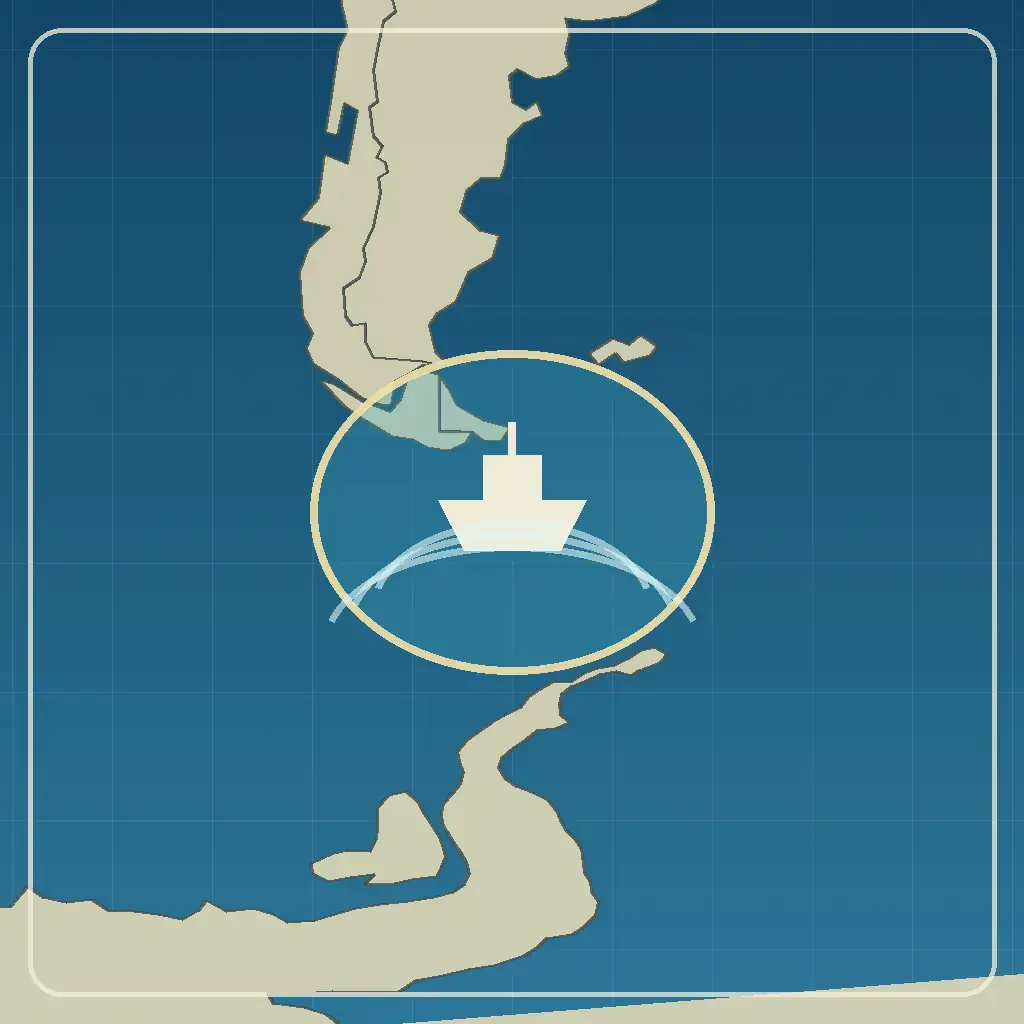 Editorial locator map for Drake Passage, South America to Antarctica