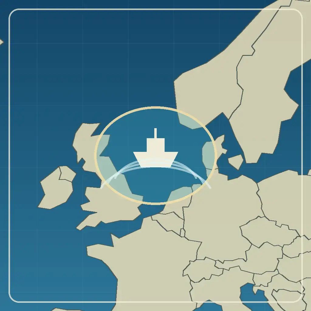 Editorial locator map for North Sea