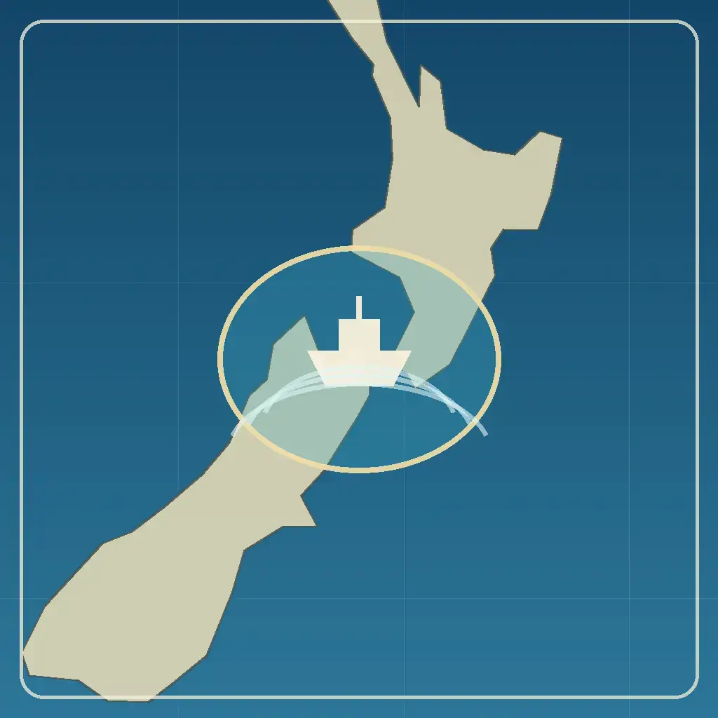 Editorial locator map for Cook Strait, New Zealand