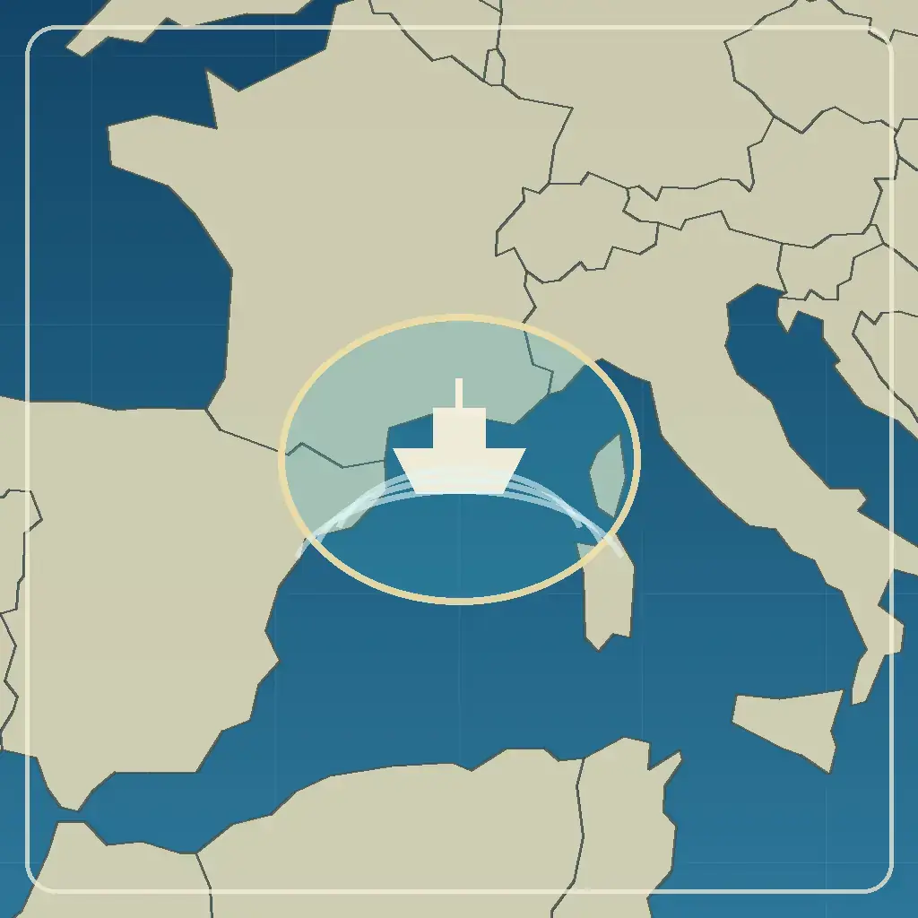Editorial locator map for Gulf of Lion, France
