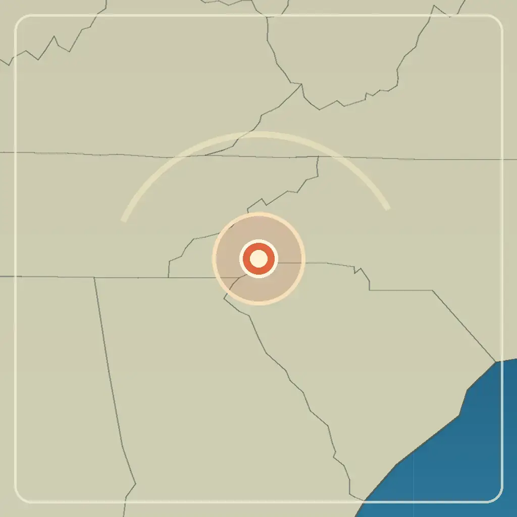 Editorial locator map for Brevard, North Carolina