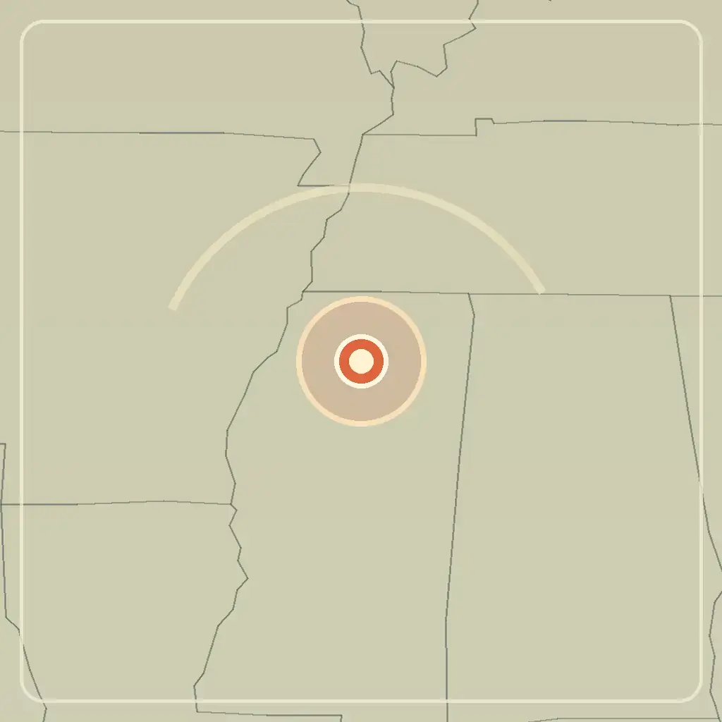 Editorial locator map for Oxford, Mississippi