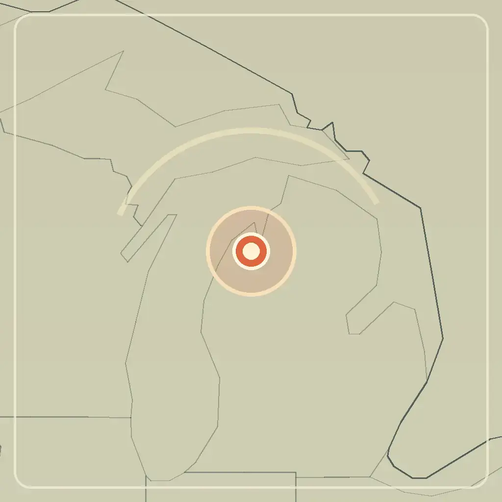 Editorial locator map for Traverse City, Michigan