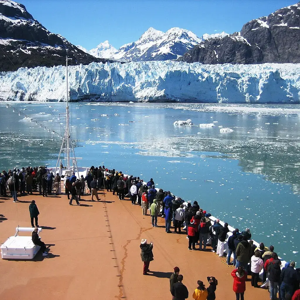 Glacier Bay scenery viewed from a cruise ship