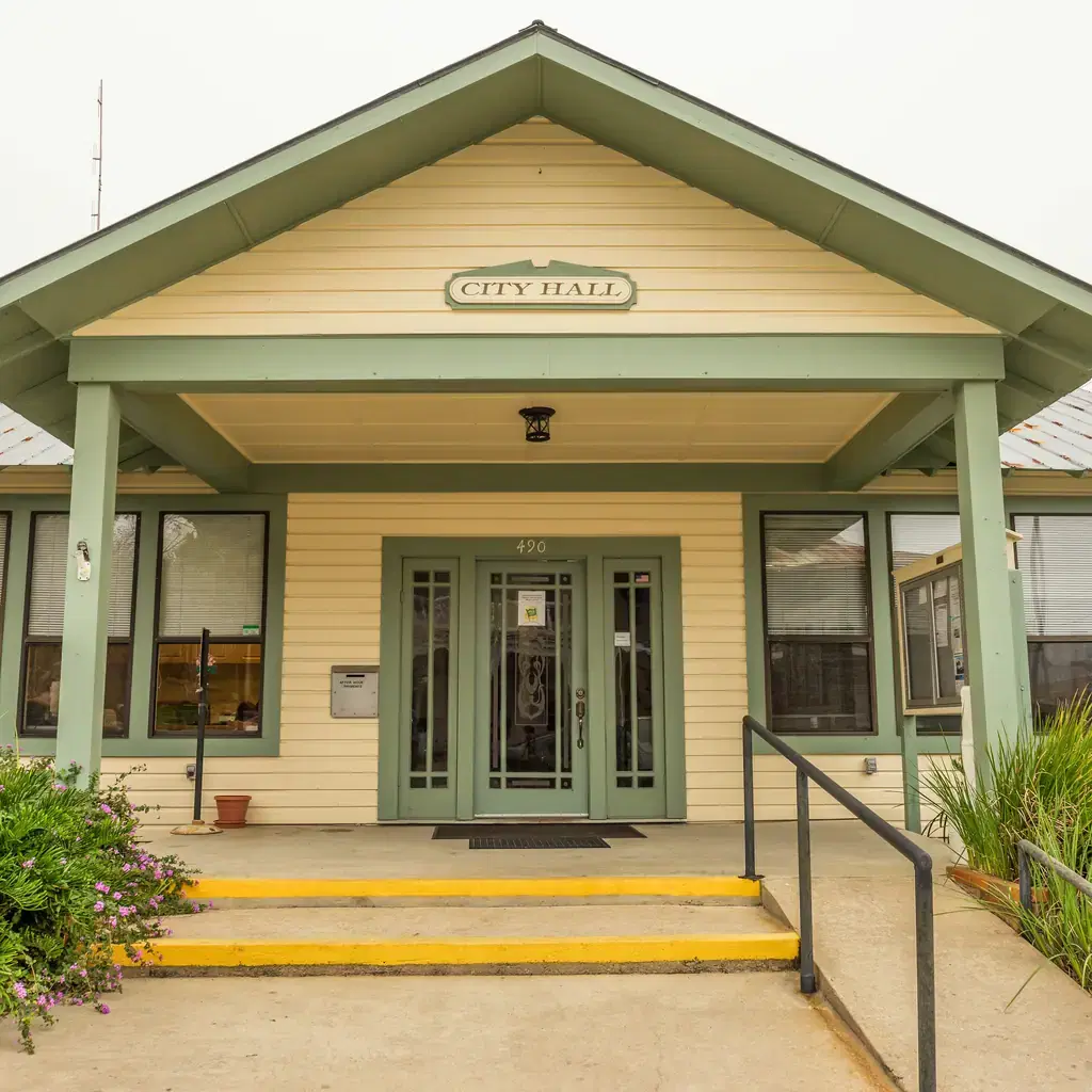 The historic city hall building in Cedar Key, Florida.
