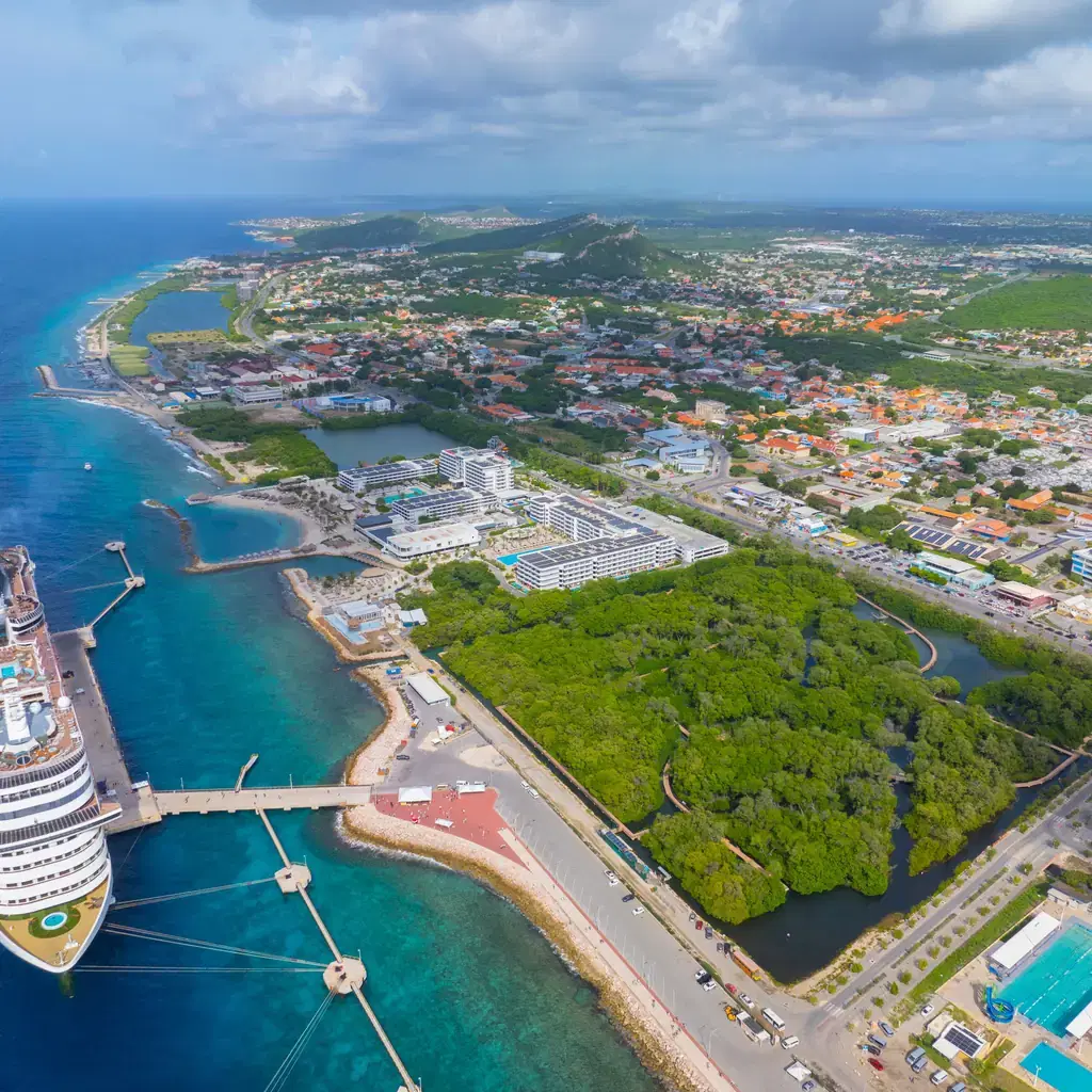 The coast near Otrobanda in Willemstad, Curacao