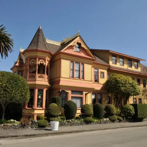 An ornate Victorian house in Ferndale, California.