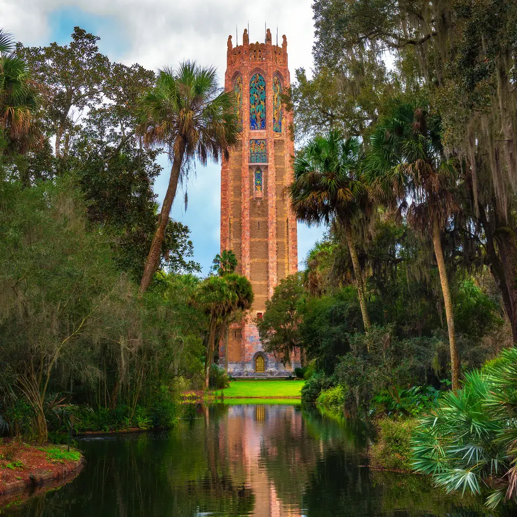The Singing Tower at Bok Tower Gardens near Lake Wales, Florida.