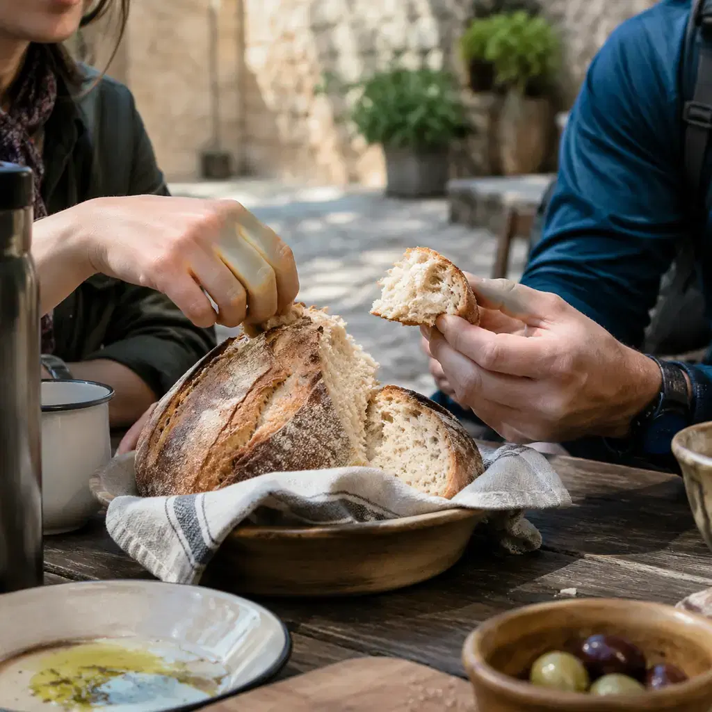 Illustrative food break, not a photograph of a named Los Alamos restaurant