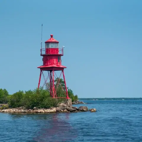 Little Red lighthouse at Alpena, Michigan.