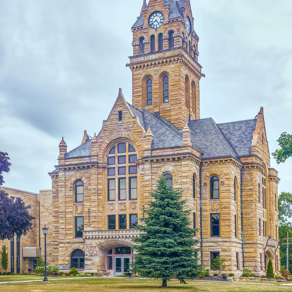 Historic Ottawa County Courthouse in Port Clinton, Ohio.