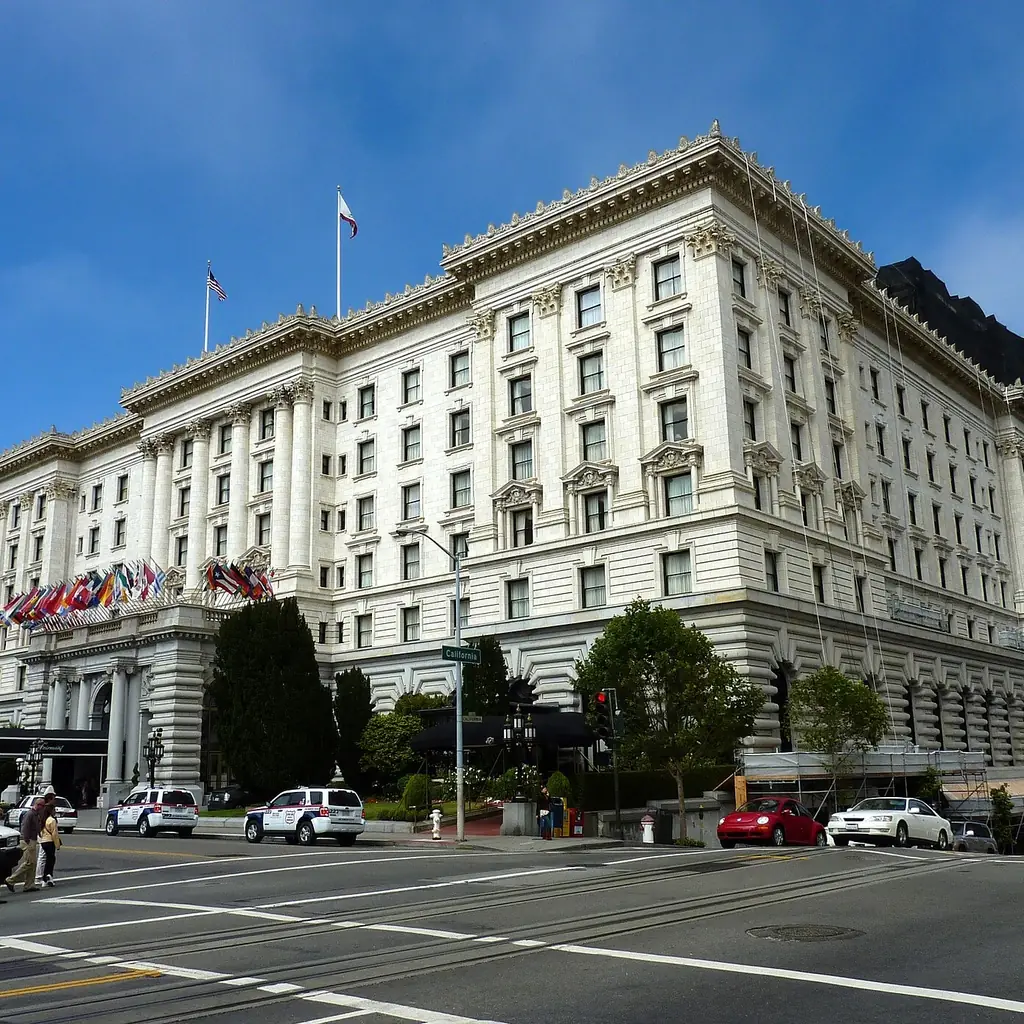 The Fairmont San Francisco on Nob Hill decorated for the holidays