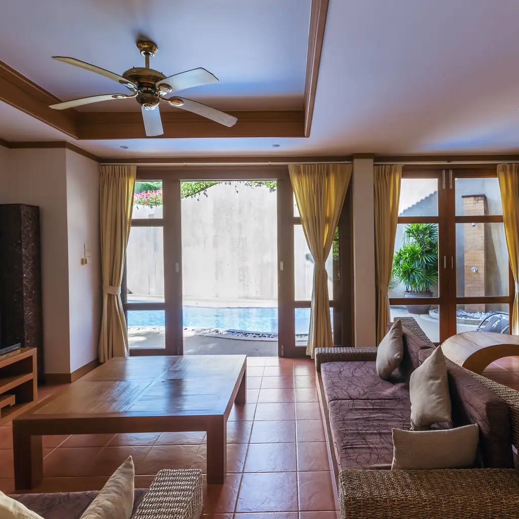 A spacious villa living room interior, illustrating the difference between DVC ownership and simply renting a villa.